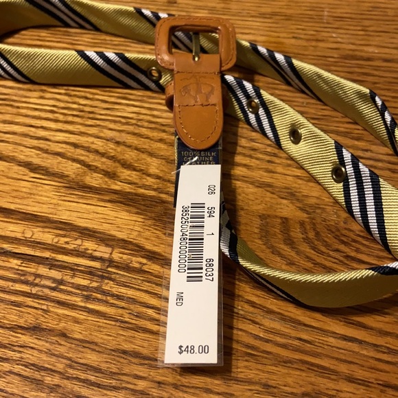 Brooks Brothers silk/leather woman’s belt Medium - Picture 3 of 6